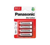 Pack de 4 Piles RED Zinc-Carbon AA / LR6 1,5V