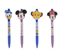 Pack De 4 Stylos À Bille Fantaisie Personnages Disney