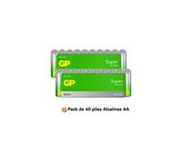 Pack de 40 Piles AA/LR6 alcaline GP super