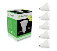 Pack de 5 Ampoules Led GU10 5W Blanc Chaud 3000K eq. 50W Halogène 120°