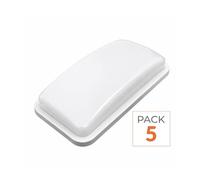 Pack de 5 - Applique LED Murale 20W Rectangulaire IP65 - Blanc Froid 6000K - 8000K