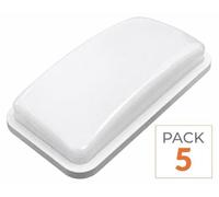 Pack de 5 - Applique LED Murale 20W Rectangulaire IP65 - Blanc Froid 6000K - 8000K