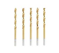 Pack de 5 forets HSS avec revêtement titane - 4 mm