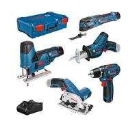 Bosch Professional Kit d'outils 12V GSR/GST/GKS/GSA/GOP – 3x 3,0 Ah, GAL 12V-40, XL-BOXX