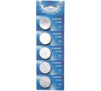 Pack de 5 Piles CR2450 CR 2450 bouton plates lithium 3V DL2450, ECR2450, BR2450, 5029LC - IRIOS -