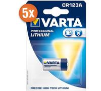 Pack de 5 piles lithium Varta Photo CR123A 3V 1480mAh pour appareils photo et lampes LED