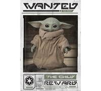 Pack de 5 posters Pyramid Star Wars The Mandalorian Wanted The Child Vert 61x91 cm