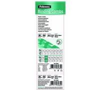 Fellowes Anneaux de reliure plastique 5348504, Noir, 6 mm, 200 feuilles, Pack de 50