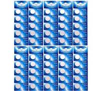 Pack de 50 Piles bouton plates lithium 3V type CR2025 / DL2025 / E-CR2025 / 5003LC - IRIOS -