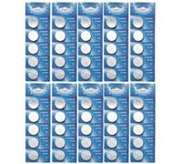 Pack de 50 Piles CR2450 CR 2450 bouton plates lithium 3V DL2450, ECR2450, BR2450, 5029LC - IRIOS -