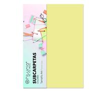 Pack de 50 Subcarpetas Resistentes Tamaño A4 Color Amarillo 180g