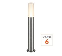 Pack de 6 - Borne Extérieure 100cm 220V IP65 ARGENT pour Ampoule E27