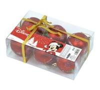 Pack de 6 boules de sapin diamètre 8cm de Mickey Mouse Disney ARDITEX WD13421 Rouge G