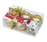 Pack de 6 boules de sapin diamètre 8cm de Mickey Mouse Disney ARDITEX WD13423 Or G
