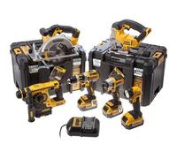 Pack de 6 machines DEWALT DCK699M3T - 3 batteries 18V, chargeur multi-voltage et 2 coffrets Tstak