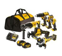 Pack de 6 outils électroportatifs sans fil brushless DeWalt DCK607M2-QW 18V Li-ion XR 2 x 4Ah