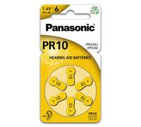 Pack de 6 piles auditives Panasonic PR10