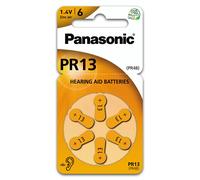 Panasonic Piles auditives PR13/PR48 - Zinc-Air - 0% Mercury/Hg - Orange - 60 piles