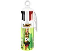BIC 4 Couleurs Stylos-Bille Rétractables Pointes Moyennes Collectionneur (1,0 mm) - Corps Rond - Pot à Stylos de 6 - Encres Assorties