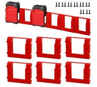 Pack de 6 supports muraux pour batterie, support mural pour station d'accueil de batterie pour batteries Einhell Power X-Change 18V, support mural pour batterie, avec 12 vis, aucune batterie