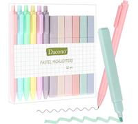 Pack De 6 Surligneurs Pastel Avec 6 Stylos Fineliner Noirs, Stylos Gel Esthétiques, Sty-Los Gel Esthétiques Pointe Fine 0,5 Couleurs Douces Assorties, Sans Saignement, Écriture Douce