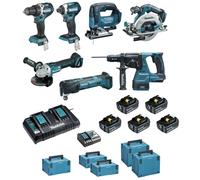 Pack 7 outils MAKITA DLX7014PTJ 18V (5 x 5Ah)