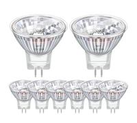 Pack de 8 Ampoule Halogene MR11 GU4/G4 12V 20W, Halogène MR11 2800k Blanc Chaud Dimmable, 200LM, Ampoule GU4 Pour Maison, Paysage, Encastré, Eclairage Sur Rail