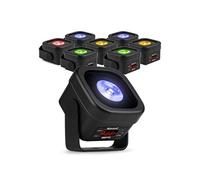 Pack de 8 BeamZ BBP12 - Uplight LED RGBAL 12W Sans Fil IP65 W-DMX | Filtres Frost Magnétiques Intégrés