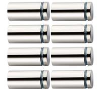 Pack de 8 entretoises en verre Ø 12 mm avec écartement mural de 17,5 mm entretoises murales en chrome poli entretoises en verre porte-point de SOTECH
