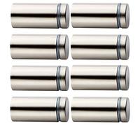Pack de 8 entretoises en verre Ø 16 mm avec écartement mural de 26,2 mm entretoises en verre aspect inox entretoises murales entretoises de SOTECH
