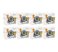 Pack de 8 Projecteurs Par Ibiza Light THINPAR-LED-RING Télécommande- 7x6W RGBW 4-en-1 48 LED SMD Soirée Dj Club Fête Bar DMX Noir