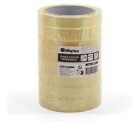 Pack de 8 Rouleaux de Ruban adhésif transparent 19mm x 66m WAYTEX 930925 Brillant, Epaisseur 50 microns TRANSPARENT G