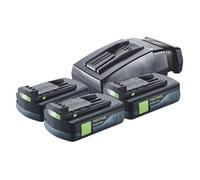 Pack de Batteries 18V - Festool - BP 18 Li 3 0 C - 3x 3 0 Ah - Chargeur TCL 6 Inclus