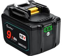 pack de batteries 18V, options haute capacité, affichage numérique de la puissance, 1 batterie 9Ah
