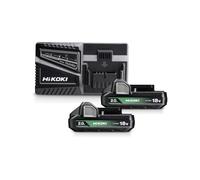 Hikoki Pack de batteries BSL1820M 2x 18V 2,0 Ah + chargeur UC18YSL