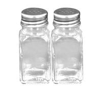 Pack De Deux Salière Poivrière En Verre Avec Couvercle Ultra Compact Alpina Transparent