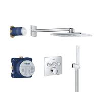 Pack de douche encastré SMARTCONTROL GROHE 34712000 - tête 31 x 31 cm+ douchette 2 jets