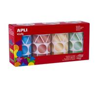 Pack De Gommettes Géométriques En Rouleau De 27 Mm De Couleurs Métallisées Assorties : Bleu, Fuchsia, Gris, Vert 4 U.