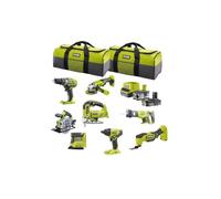 Pack de machines-outil - RYOBI - 18 V ONE+ R18DD3-0 - 8 outils - Batteries 2+4 Ah - Chargeur rapide