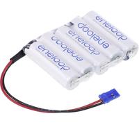Panasonic 5 AA cable, plug NiMH eneloop series F1x5 Graupner 6 V 1900 mAh (124268)