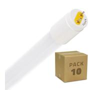 Pack De Tubes Led T8 G13 En Verre 60 Cm Connexion Unilatérale 9w 120lm/W (10 Unités) No Flicker 3000k Blanc Chaud Non