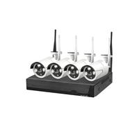 Pack de Vidéosurveillance 5MP HD Sans Fil Waterproof Connectée Wi-Fi MAXEXCELL Blanc / Noir