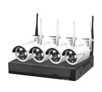 Pack de Vidéosurveillance 5MP HD Sans Fil Waterproof Connectée Wi-Fi MAXEXCELL Blanc / Noir