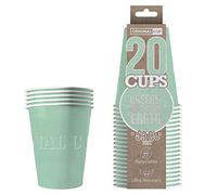 Pack de x20 Original Green Cups Officiels | Gobelets Américains 53cl Verts Pastel en Carton | Beer Pong Qualité Premium | Verres Recyclables Ultra Résistants | Apéro | House Party | OriginalCup®
