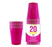 Pack de x20 Original Pink Cups Officiels | Gobelets Américains 53cl Roses | Beer Pong | Qualité Premium | Gobelets en Plastique Réutilisables | Lavables Main et Lave-Vaisselle | OriginalCup®