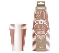 Pack de x20 Original Pink Gold Cups Officiels | Gobelets Américains 53cl Roses Dorés en Carton | Beer Pong Qualité Premium | Verres Recyclables Ultra Résistants | House Party | OriginalCup