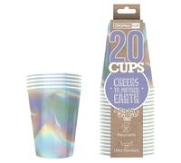 Pack de x20 Original Rainbow Cups Officiels | Gobelets Américains 53cl Irisés en Carton | Beer Pong Qualité Premium | Verres Recyclables Ultra Résistants | Apéro | House Party | OriginalCup®