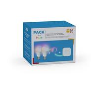 Philips Hue Pack Découverte – 2 ampoules E27 blanc et couleurs + Ruban Gradient 5 m + Hue Bridge