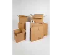PACK DEMENAGEMENT T3 - Kit avec : 30 Cartons déménagement, 15 Cartons livres, 4 Adhésifs, 1 Rouleau papier bulles