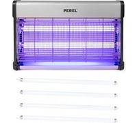 Conforama Perel Destructeur Anti Moustiques Insectes, 30W Désinsectiseur UV et 4 Tubes de Recharge 15W